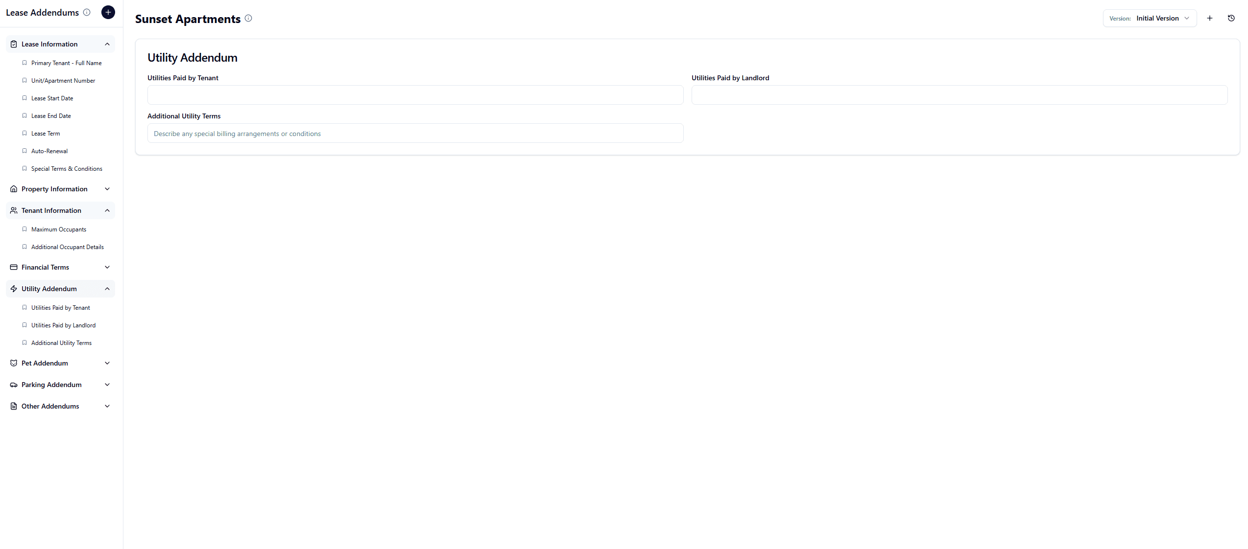 Lease Management Interface